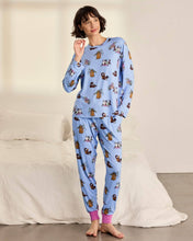 Load image into Gallery viewer, Princess Cats Print Crew Neck Long Pyjama
