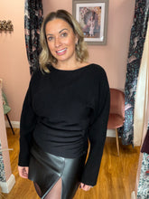 Load image into Gallery viewer, Boat Neck Soft Knit - Black
