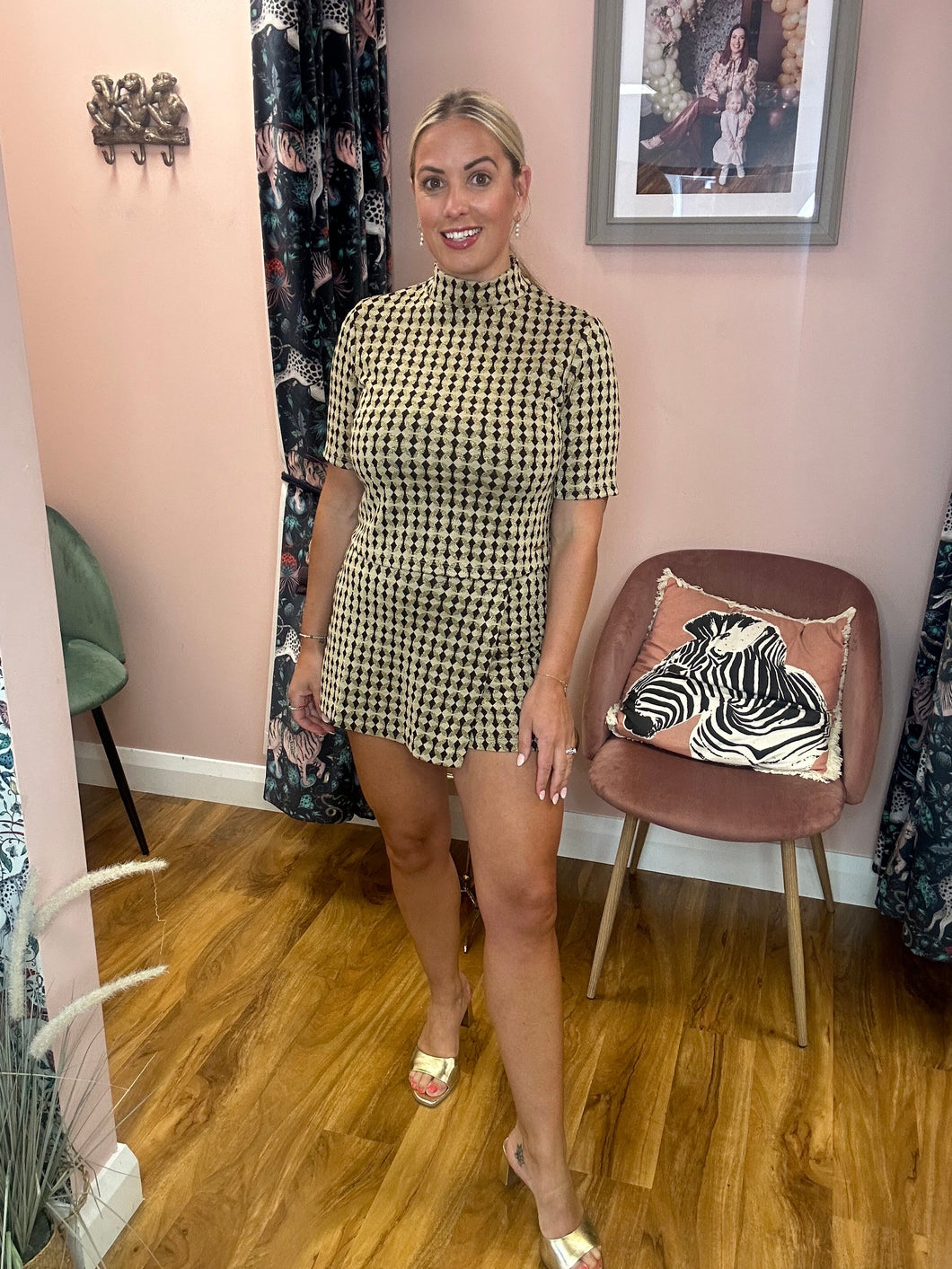 Yumi Brown/Gold Skort