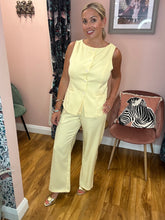 Load image into Gallery viewer, PCJoline Wide Leg Trouser - Lemon
