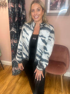 Tiger Print Cardigan
