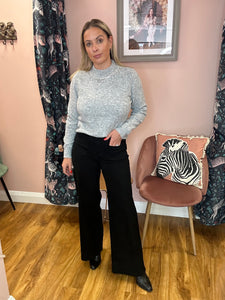 Natasha Patch Pocket Jeans - Black