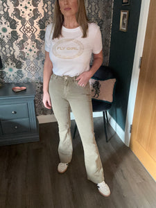 Taupe Bootcut Jeans