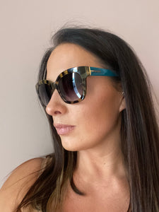 Teal Tortoiseshell Sunglasses