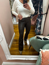 Load image into Gallery viewer, Waxed Bootcut Jeans - Brown
