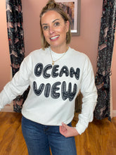 Load image into Gallery viewer, KAFFE Kalili Sweatshirt - White/Navy
