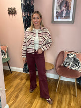 Load image into Gallery viewer, Carob Check Jacket with Studs
