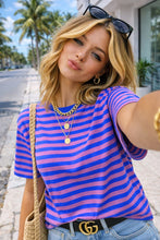 Load image into Gallery viewer, Striped Tee - Blue/Pink
