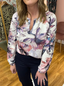 Sweatshirt With Floral Pattern