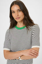 Load image into Gallery viewer, KAlizza Narrow Stripped -Pullover Chalk/Black/Green
