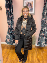 Load image into Gallery viewer, Monari Quilted Coat -  Black coffee
