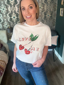 Cherry Love Embellished Tee