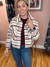 Load image into Gallery viewer, Carob Check Jacket with Studs
