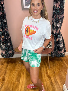 PCNYA Shorts - Green Stripes