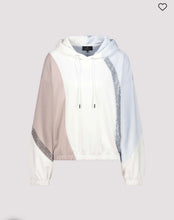 Load image into Gallery viewer, Monari Colour Block Embellished Sweater With Hood
