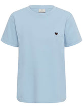 Load image into Gallery viewer, KAFFE Kaheart T-Shirt - Blue Fog
