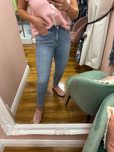 Rhinestone Embellished Jeans
