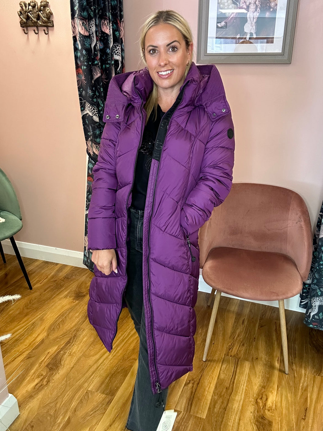 Arosa Puffa Coat - Plum juice