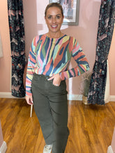 Load image into Gallery viewer, M'DM Abstract Fine Knit Jumper - Multi
