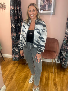 Tiger Print Cardigan