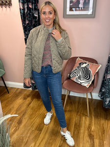 PCJiona Quilted Jacket - Greige