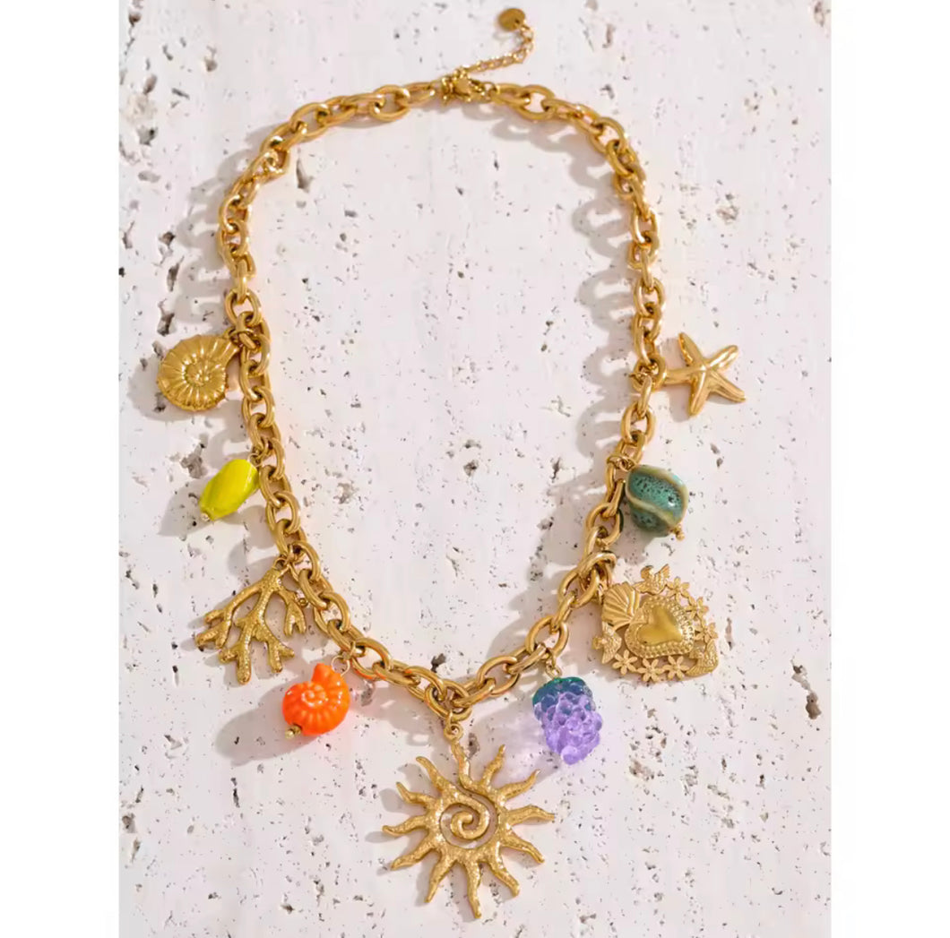 Sun Charm Necklace