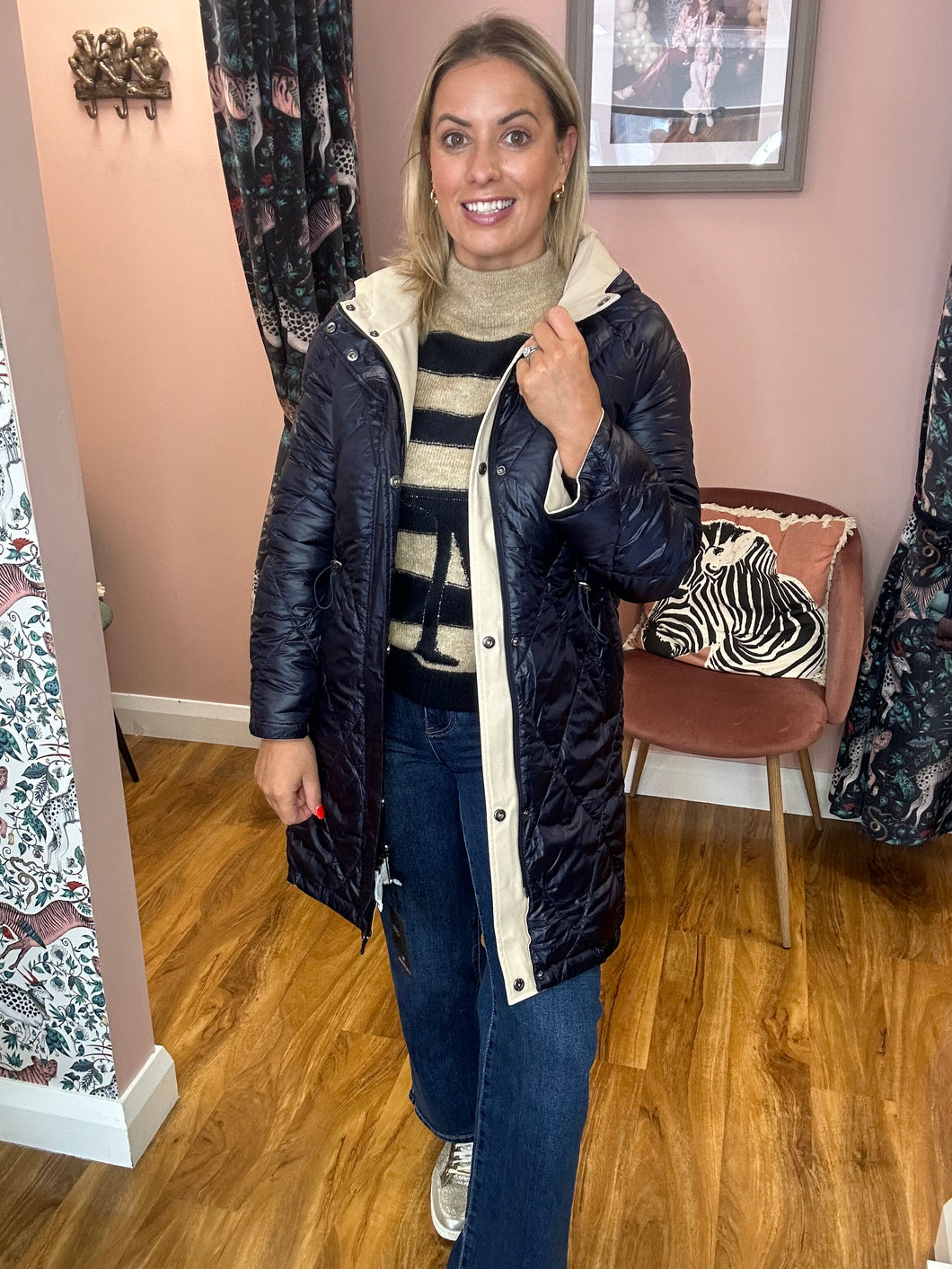 Reversible Patch Pocket/Quilted Coat