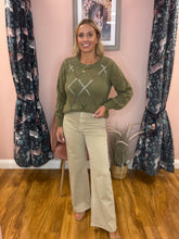 Load image into Gallery viewer, Monari Open Knit Jumper - Olive
