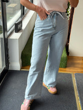 Load image into Gallery viewer, Meela Wide Jean With Tie Detail  - Light Blue
