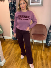 Load image into Gallery viewer, Barbara Wide Leg Jeans - Grape
