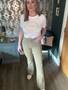 Grecian Design Logo Tee With Embellishment