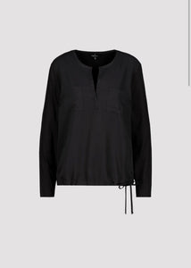 Monari Blouse Style Top with Rhinestones - Black