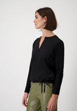 Load image into Gallery viewer, Monari Blouse Style Top with Rhinestones - Black

