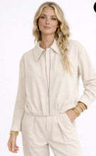 Load image into Gallery viewer, Bomber Jacket With Collar   - Sand
