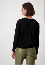 Load image into Gallery viewer, Monari Blouse Style Top with Rhinestones - Black
