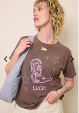 Load image into Gallery viewer, Olive &amp; Frank Lucky Tee - Washed Brown
