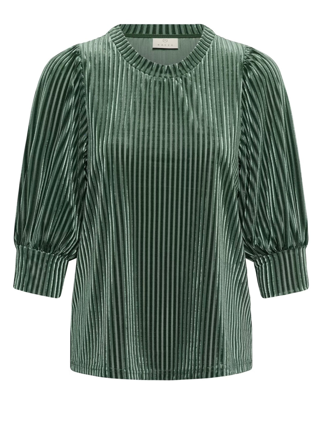 Kacaca Velvet Top - Topiary Green