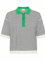 Load image into Gallery viewer, KAlizza Polo Knit - Chalk/black/Green
