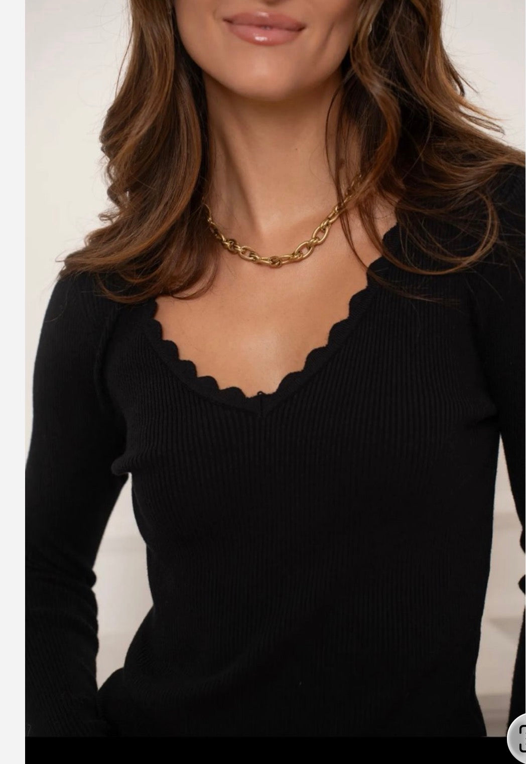 Scallop Knit - Black