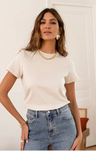 Oni Crew Neck Tee - Ecru
