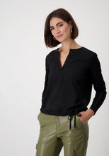 Load image into Gallery viewer, Monari Blouse Style Top with Rhinestones - Black
