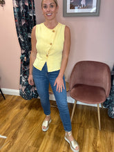 Load image into Gallery viewer, Denim Waistcoat - Yellow
