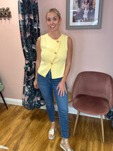Load image into Gallery viewer, Denim Waistcoat - Yellow

