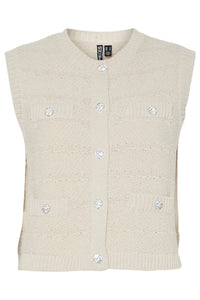 PCJena Waistcoat - Cream
