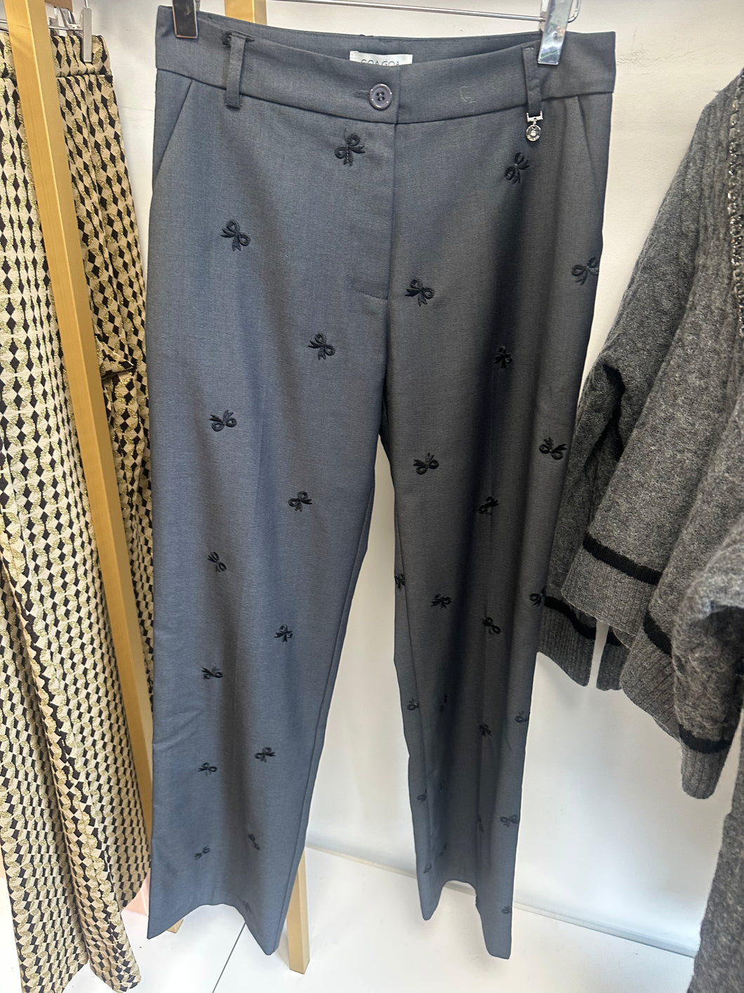 Maidai Bow Embroidered Trousers