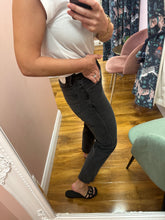 Load image into Gallery viewer, Mom Fit Cropped Jeans Grey
