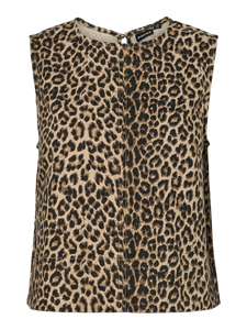PCSalume Leopard Denim Top