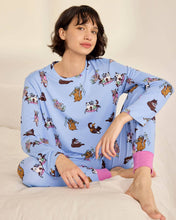 Load image into Gallery viewer, Princess Cats Print Crew Neck Long Pyjama
