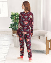 Load image into Gallery viewer, Enchanted Glade Print Crew Neck Long Pyjama Set
