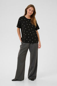 Kahelen Studded Black T-Shirt